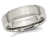 Men's Chisel 6mm Stainless Steel Beveled Comfort Fit Wedding Band Ring